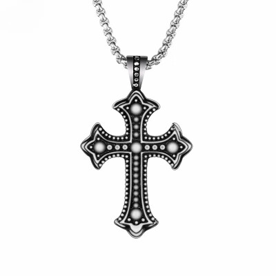 

Stainless Steel Cross Necklace For Men Woman Punk Cute Vintage Rock Hiphop LP0062