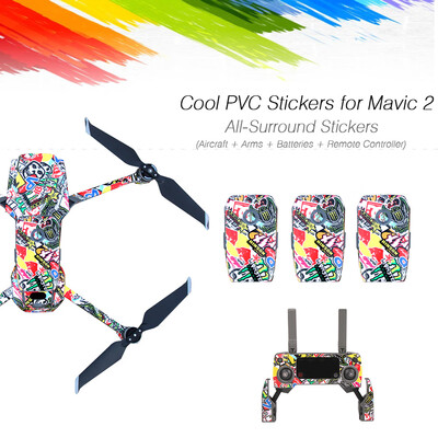 

1 Set Waterproof PVC Stickers Claw Skin Protective Cover for DJI Mavic 2 Pro Zoom Drone Body Arm&Remote Controller