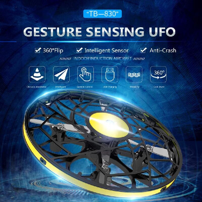 

AIXIYI TB-830 Mini Gesture Sensing UFO Indoor Infrared Hovering Interactive Obstacle Avoidance Aircraft Toy