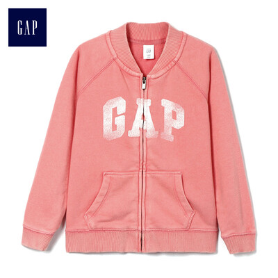 

GAP flagship store female young casual long sleeve zipper sweater 419363 rose pink 4YRS