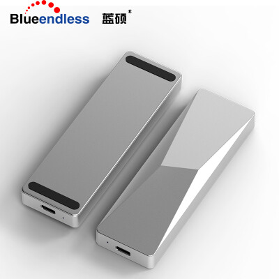 

Lan Shuo BLUEENDLESS PC280A External NVME M2 to Type-c Mobile Hard Disk Box USB31 Solid State SSD All Aluminum External Box 10Gbps-Clamshell Silver