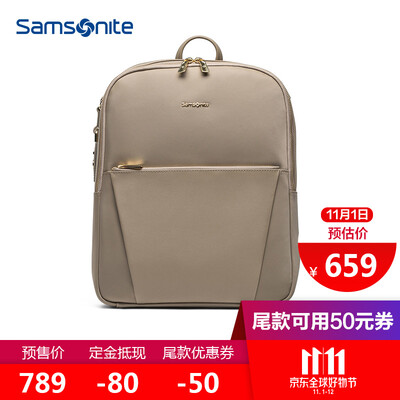 

Samsonite Samsonite backpack minimalist fashion computer bag ladies business backpack TM008003 gray
