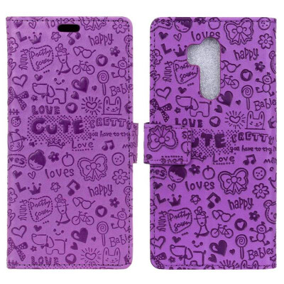 

MOONCASE Alcatel 7 Little Witch Leather Case - Purple