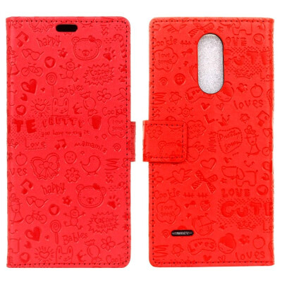 

MOONCASE LG K11 2018 Little Witch Leather Case - Red