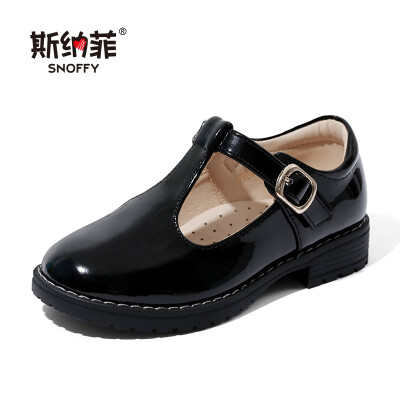 

Snaf childrens shoes girls shoes leather princess shoes new autumn England baby baby black childrens shoes 17824 black 26