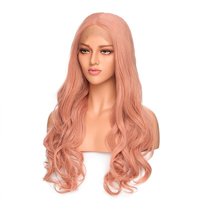 

Real Thick Brazilian Lace Front Hair Wig Extensions Cosplay Heat Resistant Long Wigs Pink Gray