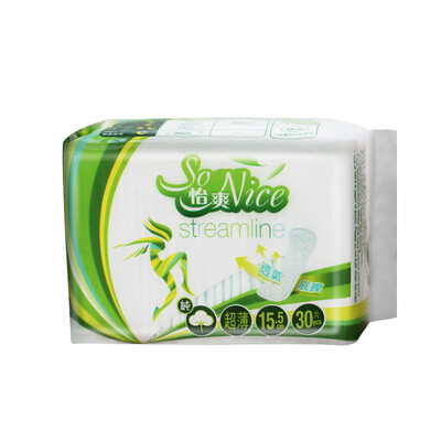 

Yi Shuang So Nice 155mm sanitary napkin pad 008mm ultra-thin cotton pad 30 pieces bag
