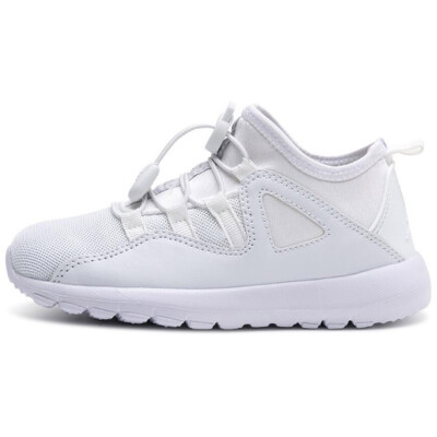 

Kids Breathable Mesh Sneakers Boys Casual Sports Shoes Elastic Lace-up Flat Sole Round Toe White Black Girls Fashion Running Shoes