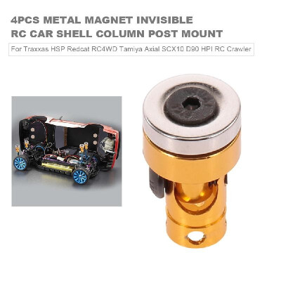 

4pcs RC Car Shell Column Post Mount Metal Magnet Invisible for Traxxas HSP Redcat RC4WD Tamiya Axial SCX10 D90 HPI RC Crawler