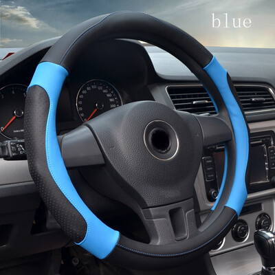 

1pcs Car accessory fashion Multi-color Breathable Micro Fiber Leather 363840cm car Steering Wheel Cover comfortable protection