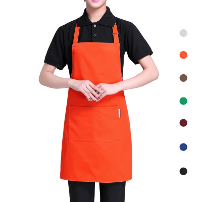 

Esonmus Adults Polyester Kitchen BBQ Restaurant Apron with Adjustable Neck Belt 2 Pockets for Cooking Baking Gardening for Men Wom