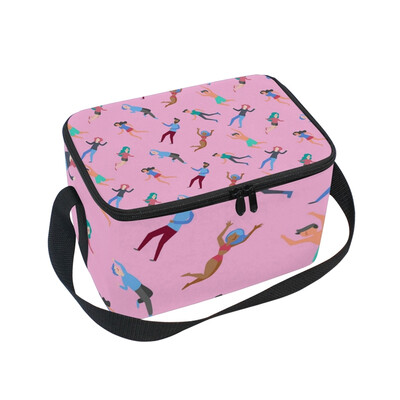 

Lunch Box Insulated Lunch Bag Large Cooler Human Are Dancing Tote Bagfor Kids Men Women