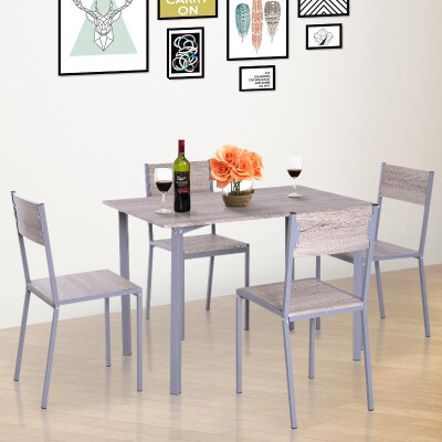 

5 Piece Modern Counter Height Rectangular Dining Table&4 Chairs Set