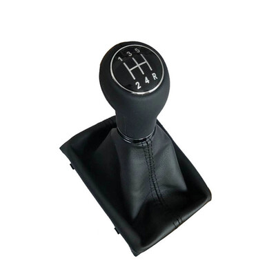 

For Audi A4 B6 56 Speed PU Leather Gear Shift Knob Gaiter Boot Cover MT Handle Head