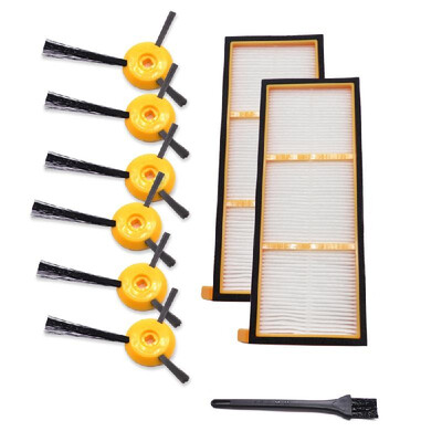 

Vacuum Cleaner Parts 6PCS Side Brushes 2PCS HEPA Filter&1 Cleaning Tool for Shark ION Robot RV700 RV720 RV750 RV750C RV755