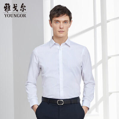 

Youngor shirt mens 2019 spring youth mens casual dress shirt YLDP10264IJA blue 41