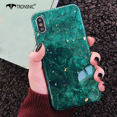 

TRONSNIC Glitter Phone Case for iPhone X XS Green Purple Case Gold Foil Red Luxury Cover Fashion