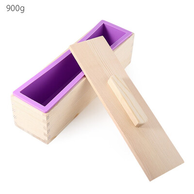 

Rectangular Solid DIY Handmade Silicone Soap Mold Wooden Box with Cover Made from High-quality Silicone&Raw Wood Materials