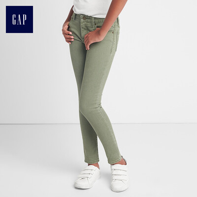 

GAP flagship store childrens clothing girls comfortable stretch olive sanded tight pants 16121 Army Green 12