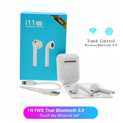 

i11 TWS Bluetooth 50 Touch EarphonesMini Air pod Wireless Invisible Earbud Headset with Mic for IOS Android i10 Upgrade Version