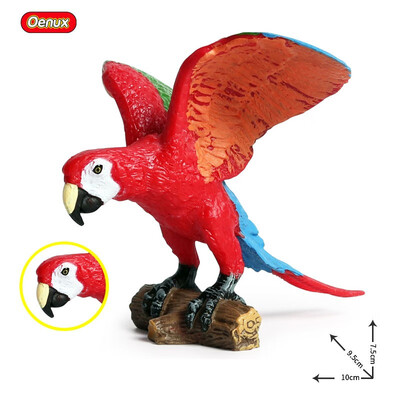 

Oenux Original Paradise Birds Flamingos Ara Seagull Pelican Snowy Owl Figurines High Quality PVC Animal Action Figure Child Toy