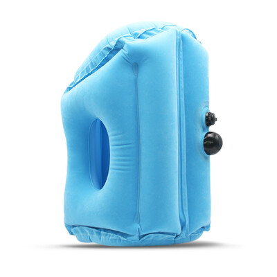 

Travel Pillow Inflatable Pillows Air Soft Cushion Trip Portable Innovative Products Blue M Push Type