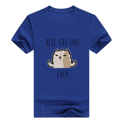 

Funny Cat Gifts Best Cat Dad Ever Young Mens T-Shirt