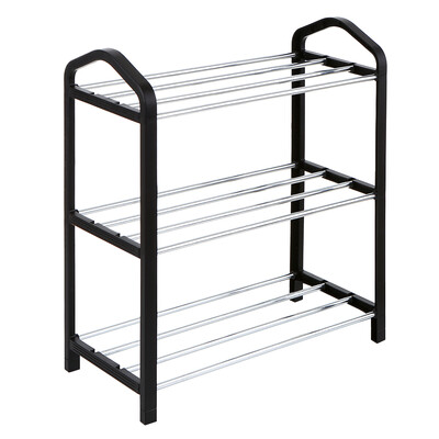 

3-Tier Shoe Rack Shoes Tower Storage Organizer Shelf Cabinet for Home & Office Easy to Assemble Black