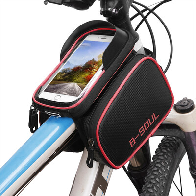 

Bike Top Tube Phone Bag Bicycle Cycling Front Frame Bag Mobile Phone Holder Pouch Bike Phone Attachment Mount