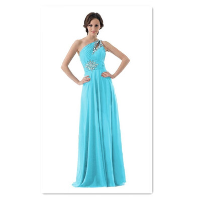 

New evening dress Europe&the United States long paragraph shoulder bride toast clothing annual meeting dinner reception ceremony hosted costumes