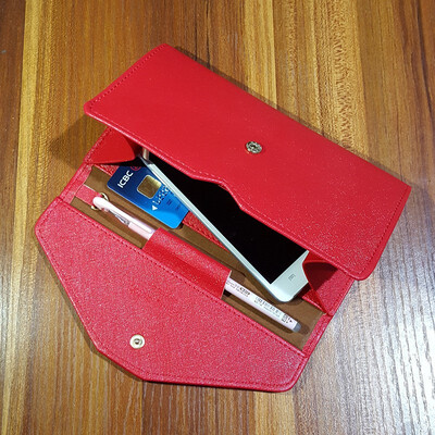 

LKX New Style Envelope Designer Clutch Wallets For Women Hasp Pocket To Coin Card Holder Female Purses Long Wallet Ladies