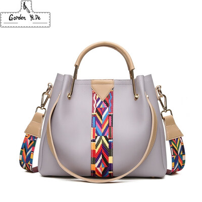 

Gorden Yi De Vintage Colorful Strap Design Shou der Bag Women Summer Female Messenger bag High Quality Solid Ladies Flap Bags