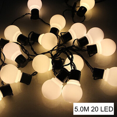 

UpperX 1pcs Solar energy Decor String Lights5M 20 LED LightsFairy Light for OutdoorHomePatioGardenThanksgiving Milky bulb