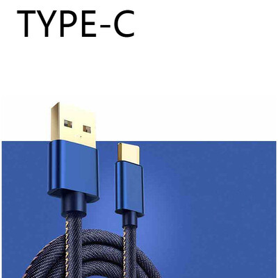 

Type-c data line fast charge Huawei charger line p10p20nova2s3e4 glory v9v10v20 millet 8 denim blue 12m18m