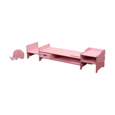 

DIY Storage Shelf Monitor Stand Riser File Organizer Stationery Holder Office Desk Organizer Wood