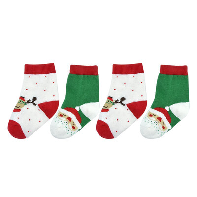

Cotton Anti-odor Trend Christmas Cartoon Socks for 0-3-year-old Babies
