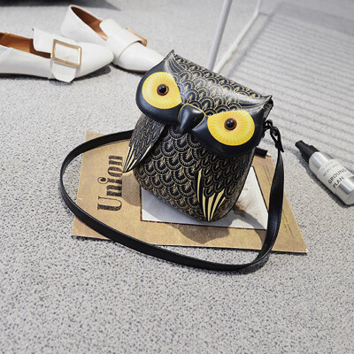 

Cartoon mini bag creative female purse owl cute small bag shoulder Messenger bag