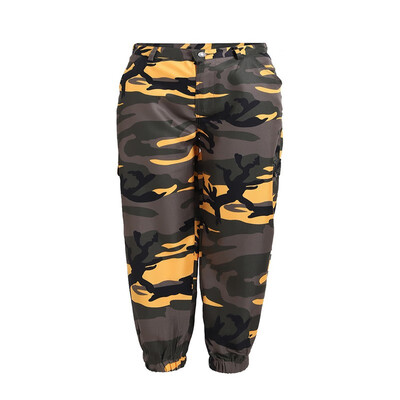 

New Women Fashion Casual Camouflage Trousers Loose Harem Cargo Pants High Quality Cotton Pocket High Waist Pant