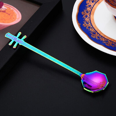 

Creative 304 Stainless Steel Spoon Musical Guitar Pattern Ice Cream Dessert Tea Coffee Party Small Gift Tableware
