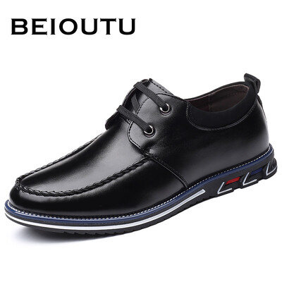 

Nordic map BEIOUTU business casual fashion low to help comfortable mens leather shoes 5666 black 40