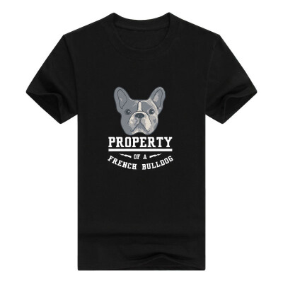 

French Bulldog Gifts Property of a French Bulldog Juniors Vneck Mens t-Shirt