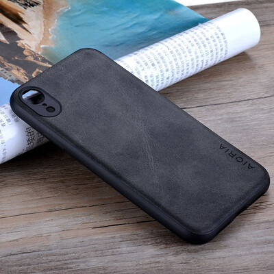 

Case for iPhone XR Luxury funda Vintage leather Skin cover hoesje for iphone xr phone case coque capa fashion