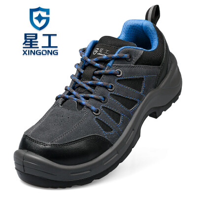 

XINGGONG labor insurance shoes mens anti-smashing anti-piercing insulation electrician 6KV plastic steel head Kevlar breathable wear safety shoes XGX-51 40 yards