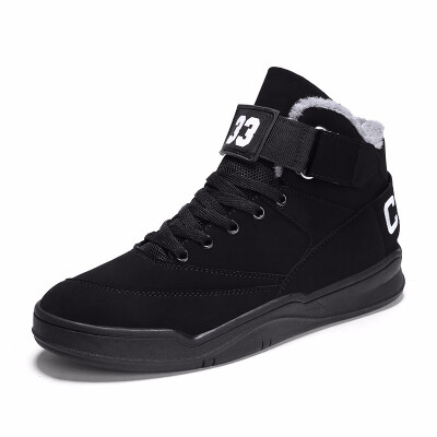 

Men Boots Winter Warm snow boots Plus Size 39-48 Ankle Botas Hombre For Leather Winter Boots Shoes Men Causal Plush Sneakers Men