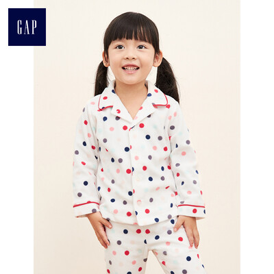 

GAP flagship store baby girl childrens home service two-piece 232197 medium&small childrens baby baby pajamas set snow top white 12-18M
