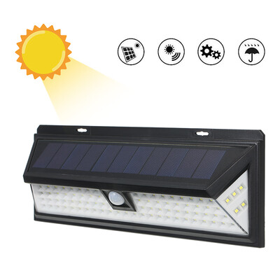 

90 LEDs Solar Power PIR Motion Sensor 3 Modes Wall Light Outdoor Yard Garden Lamp Waterproof