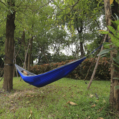 

260 x 140CM Portable Two People Parachute Fabric Mosquito Net Hammock for Indoor Outdoor Use