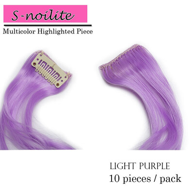 

10pcsset Highlight Streaks Clip in Multicolour Hair Extensions Hairpiece Long Hair