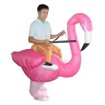 

Flamingo Inflatable Costume Blow Up Inflatable Fancy Dress Cosplay Party Stage Performance Props for Audlts