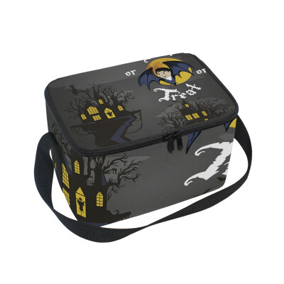 

ALAZA Lunch Box Insulated Lunch Bag Large Cooler Vampire Bat Flying On The Full Moon Tote Bag